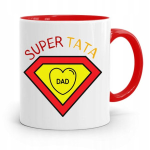 Kubek Czerwony Dla Taty Ojca Super Tata Prezent