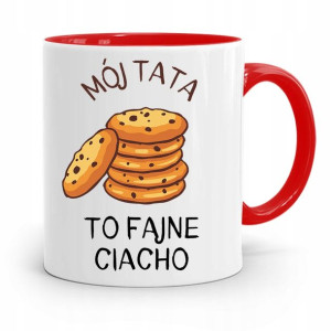 Kubek Czerwony Dla Taty Ojca Tata Fajne Ciacho