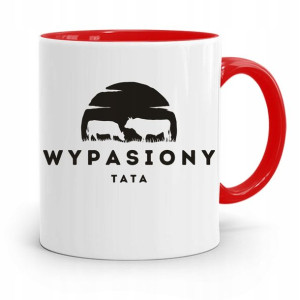 Kubek Czerwony Dla Taty Ojca Wypasiony Tata