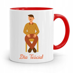 Kubek Czerwony Dla Teścia Taty Dla Teścia Prezent