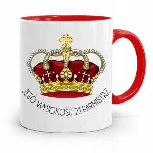 Kubek Czerwony Dla Zegarmistrza Jego Wysokość