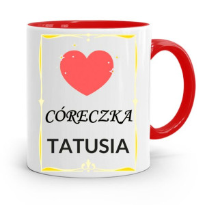 Kubek Czerwony Dzień Dziecka Córeczka Tatusia