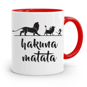 Kubek Czerwony Dzień Dziecka Hakuna Matata Prezent