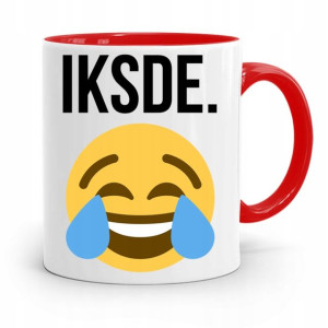Kubek Czerwony Dzień Dziecka Iksde. Buźka Emotka