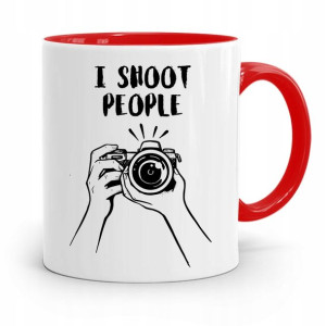 Kubek Czerwony Fotografa I Shoot People Prezent