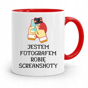 Kubek Czerwony Fotografa Jestem Fotografem Prezent