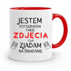 Kubek Czerwony Fotografa Jestem Fotografem Prezent