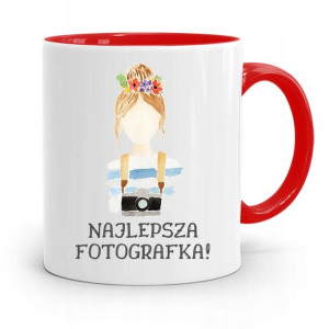 Kubek Czerwony Fotografa Najlepsza Fotografka