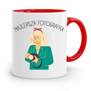 Kubek Czerwony Fotografa Najlepsza Fotografka