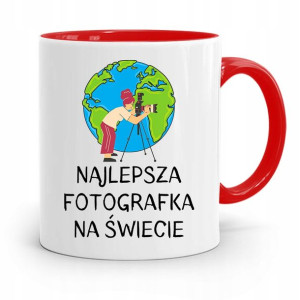 Kubek Czerwony Fotografa Najlepsza Fotografka