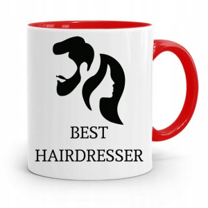Kubek Czerwony Fryzjera Fryzjerki Best Hairdresser