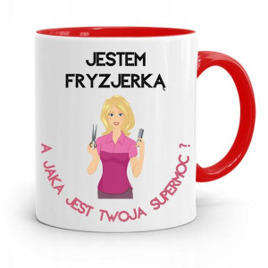 Kubek Czerwony Fryzjera Fryzjerki To Moja Supermoc