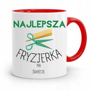 Kubek Czerwony Fryzjera Najlepsza Fryzjerka