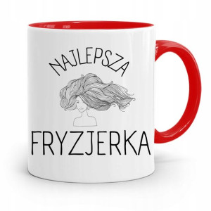 Kubek Czerwony Fryzjera Najlepsza Fryzjerka