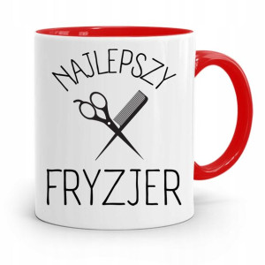 Kubek Czerwony Fryzjera Najlepszy Fryzjer Prezent