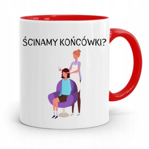 Kubek Czerwony Fryzjerki Ścinamy Końcówki? Prezent