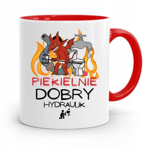 Kubek Czerwony Hydraulika Piekielnie Dobry