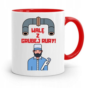 Kubek Czerwony Hydraulika Walę Z Grubej Rury