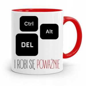 Kubek Czerwony Informatyka Programisty Ctrl Alt
