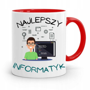 Kubek Czerwony Informatyka Programisty Prezent