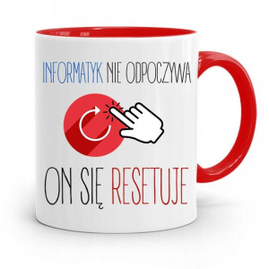 Kubek Czerwony Informatyka Programisty Reset