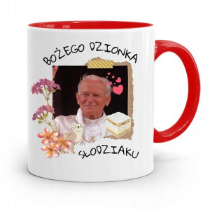 Kubek Czerwony Jan Paweł Ii Papaj Bożego Dzionka