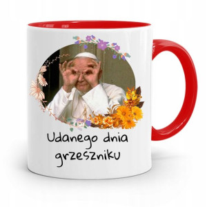 Kubek Czerwony Jan Paweł Ii Papaj Grzeszniku