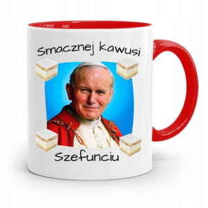 Kubek Czerwony Jan Paweł Ii Papaj Smacznej Kawusi