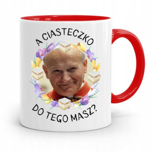 Kubek Czerwony Jan Paweł Ii Papież A Ciasteczko?