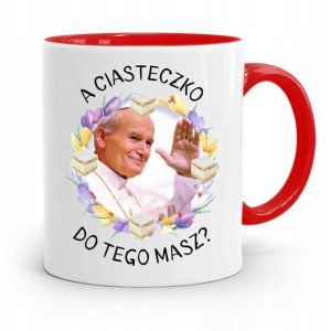 Kubek Czerwony Jan Paweł Ii Papież A Ciasteczko?