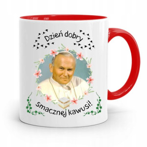 Kubek Czerwony Jan Paweł Ii Papież Dzień Dobry