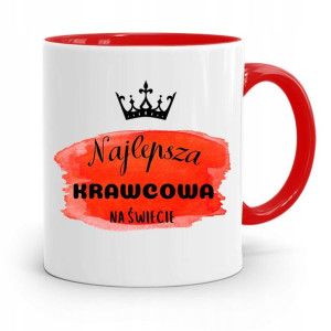 Kubek Czerwony Krawca Krawcowej Najlepsza Krawcowa