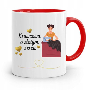 Kubek Czerwony Krawca Krawcowej O Złotym Sercu