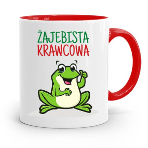 Kubek Czerwony Krawca Krawcowej Żajebista Krawcowa