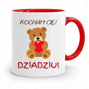 Kubek Czerwony Na Dzień Dziadka Kocham Cię!