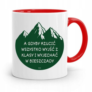 Kubek Czerwony Na Dzień Nauczyciela Bieszczady
