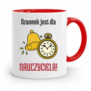 Kubek Czerwony Na Dzień Nauczyciela Dzwonek