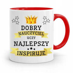 Kubek Czerwony Na Dzień Nauczyciela Inspiruje