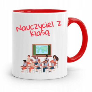 Kubek Czerwony Na Dzień Nauczyciela Z Klasą