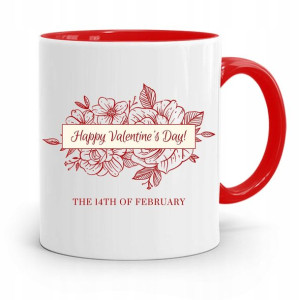 Kubek Czerwony Na Walentynki Happy Valentines Day