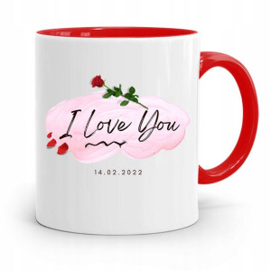 Kubek Czerwony Na Walentynki I Love You Prezent