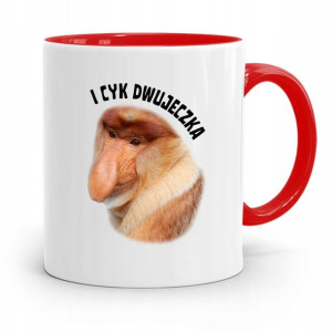 Kubek Czerwony Nosacz Janusz Cyk Dwujeczka Prezent