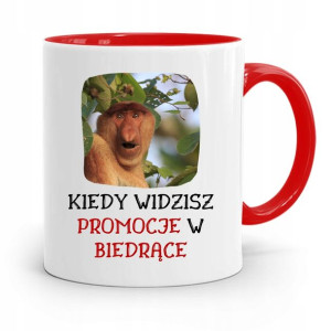 Kubek Czerwony Nosacz Janusz Promocja W Biedrące