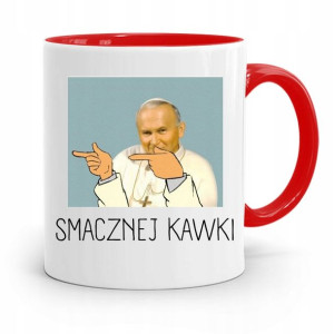 Kubek Czerwony Papież Papaj Jan Paweł Ii Prezent