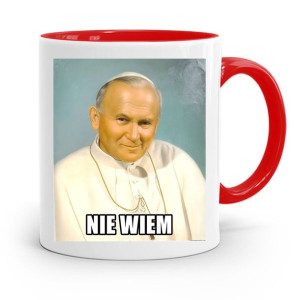 Kubek Czerwony Papież Papaj Jan Paweł Ii Prezent