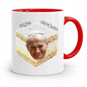 Kubek Czerwony Papież Papaj Jan Paweł Ii Prezent