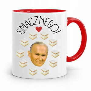 Kubek Czerwony Papież Papaj Jan Paweł Ii Prezent
