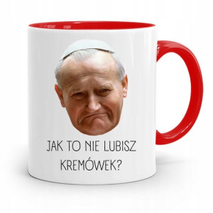 Kubek Czerwony Papież Papaj Jan Paweł Ii Prezent