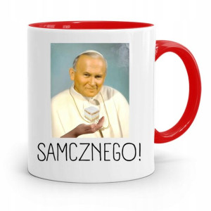 Kubek Czerwony Papież Papaj Jan Paweł Ii Prezent