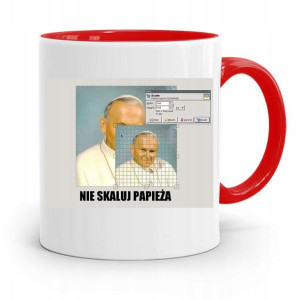Kubek Czerwony Papież Papaj Jan Paweł Ii Prezent
